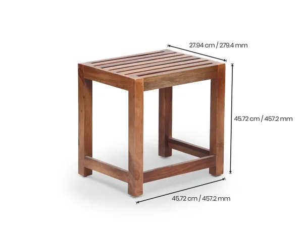 Nico Set of 2 Solid Wood Chairs and 2 Stools